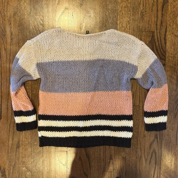 Lucky Brand Women's Striped Colorblock Sweater - Pink, Blue, White, and Black - Picture 5 of 6